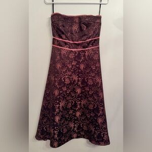 Elegant Pink and Purple Women's Dress